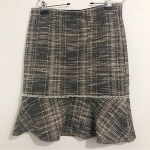 🆕 Max Studio Skirt size L Multi Black Brown Grey